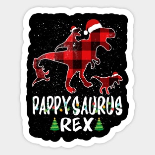 Pappy T Rex Matching Family Christmas Dinosaur Shirt Sticker